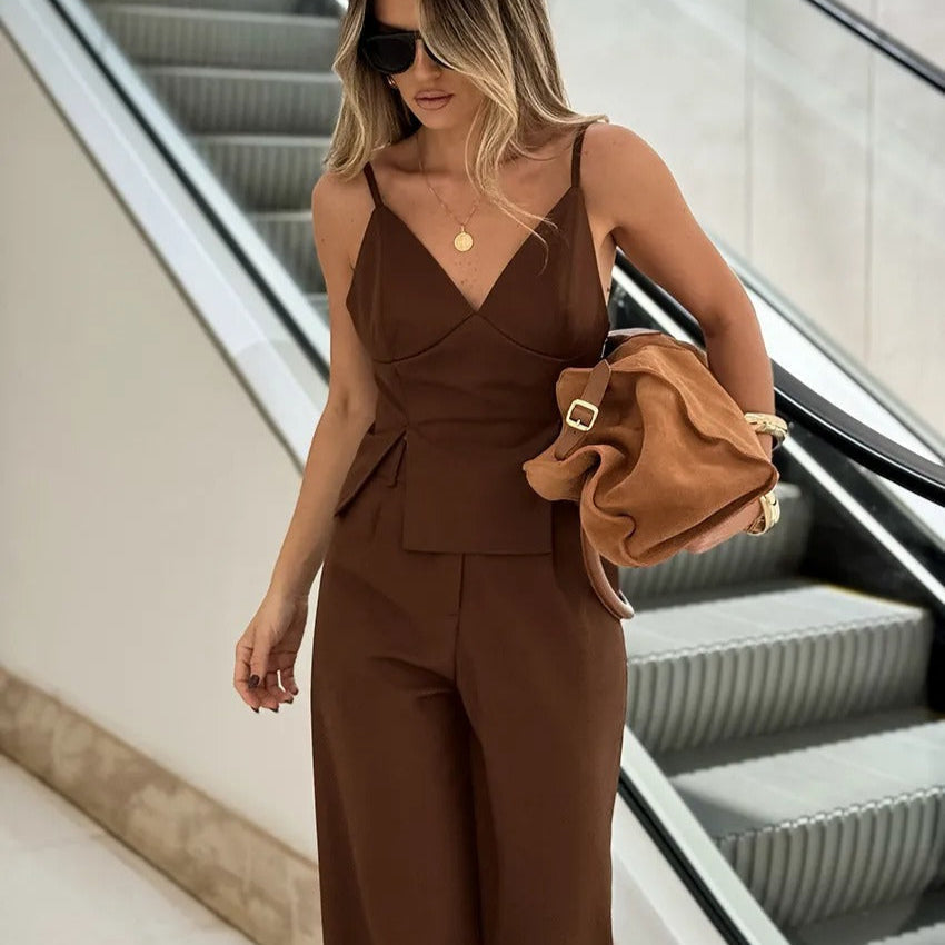 LORETTA | Elegante Bruine Dames Set - Chic, Luxe & Smaakvol