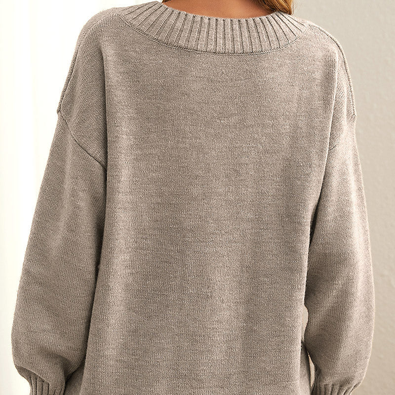 AELIANA | V-Hals Kasjmierlook Trui Voor Dames – Elegant, Comfortabel & Ideaal Voor Koude Dagen