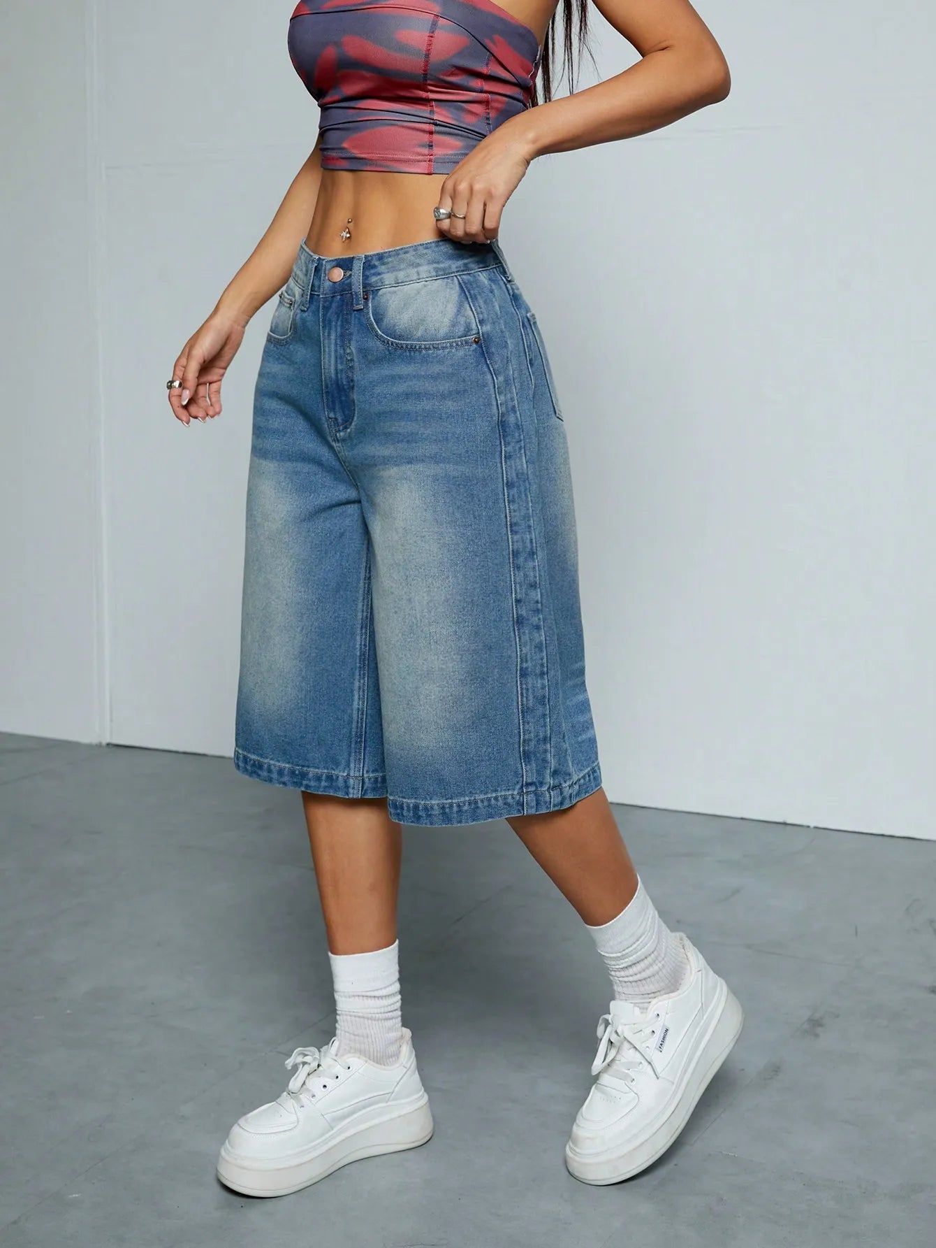 ZINA | Oversized Denim Short voor Dames met Nonchalante Fit - Populair, Stijlvol & Comfortabel