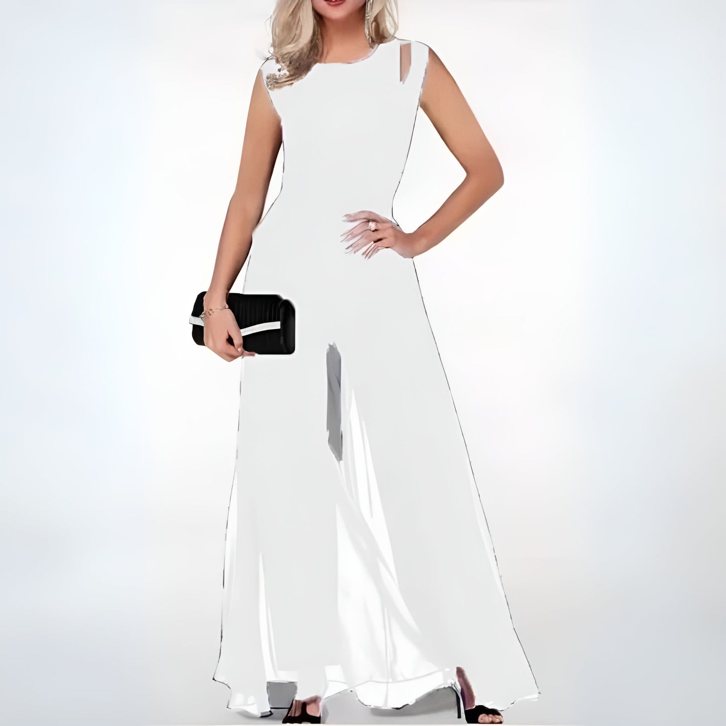 Elegante Dames Jumpsuit Met Luchtige Overlaag | Chic, Comfortabel En Perfect Voor Elke Gelegenheid