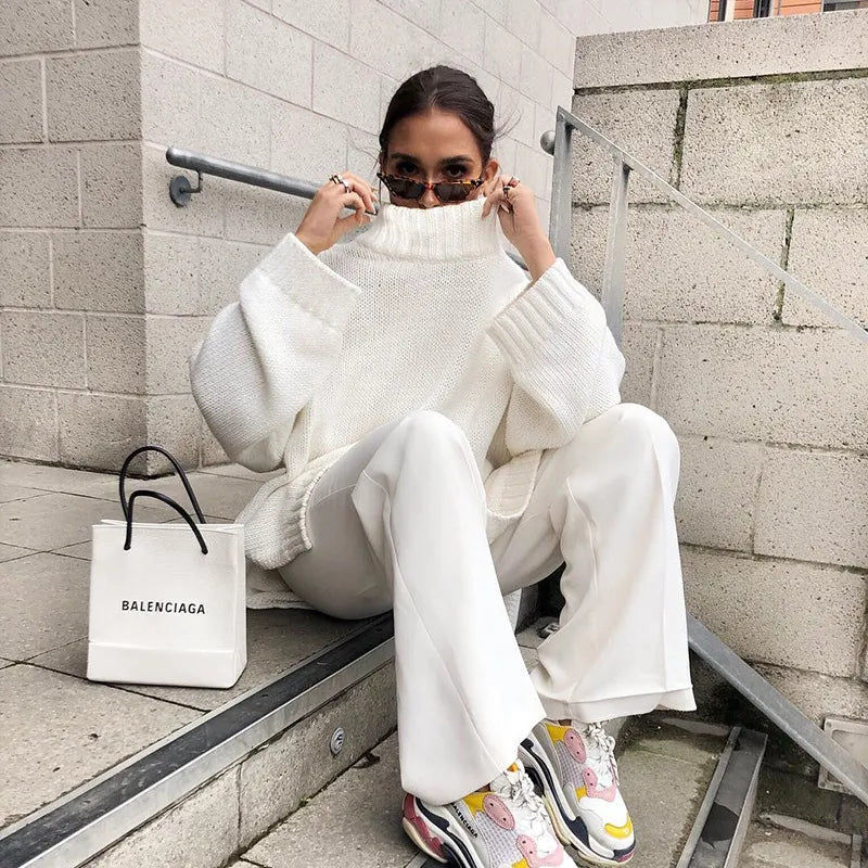 ELISA | Oversized Gebreide Dames Trui – Zacht, Tijdloos & Ideaal Voor Koude Dagen en Gelaagde Looks