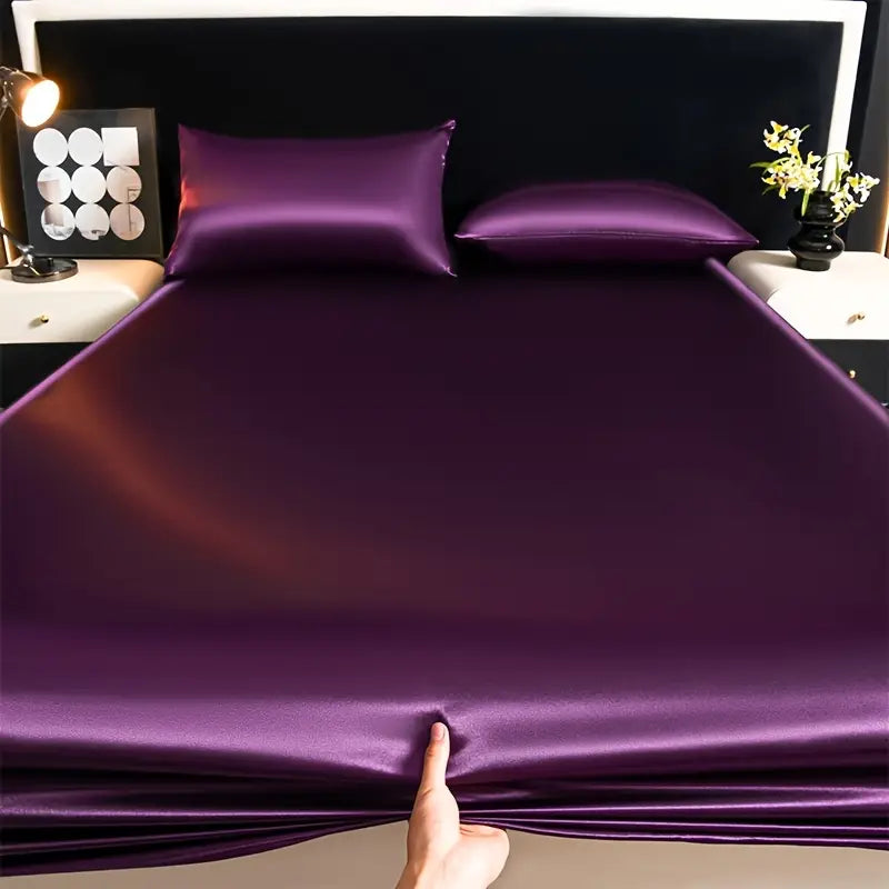 CASSIA | Luxe Satijnen Hoeslaken – Zijdezacht, Verkoelend & Comfortabel Voor Elk Seizoen