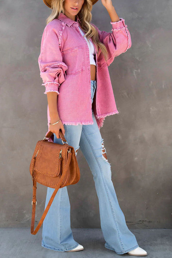 YANTI | Trendy Oversized Denim Jack Dames