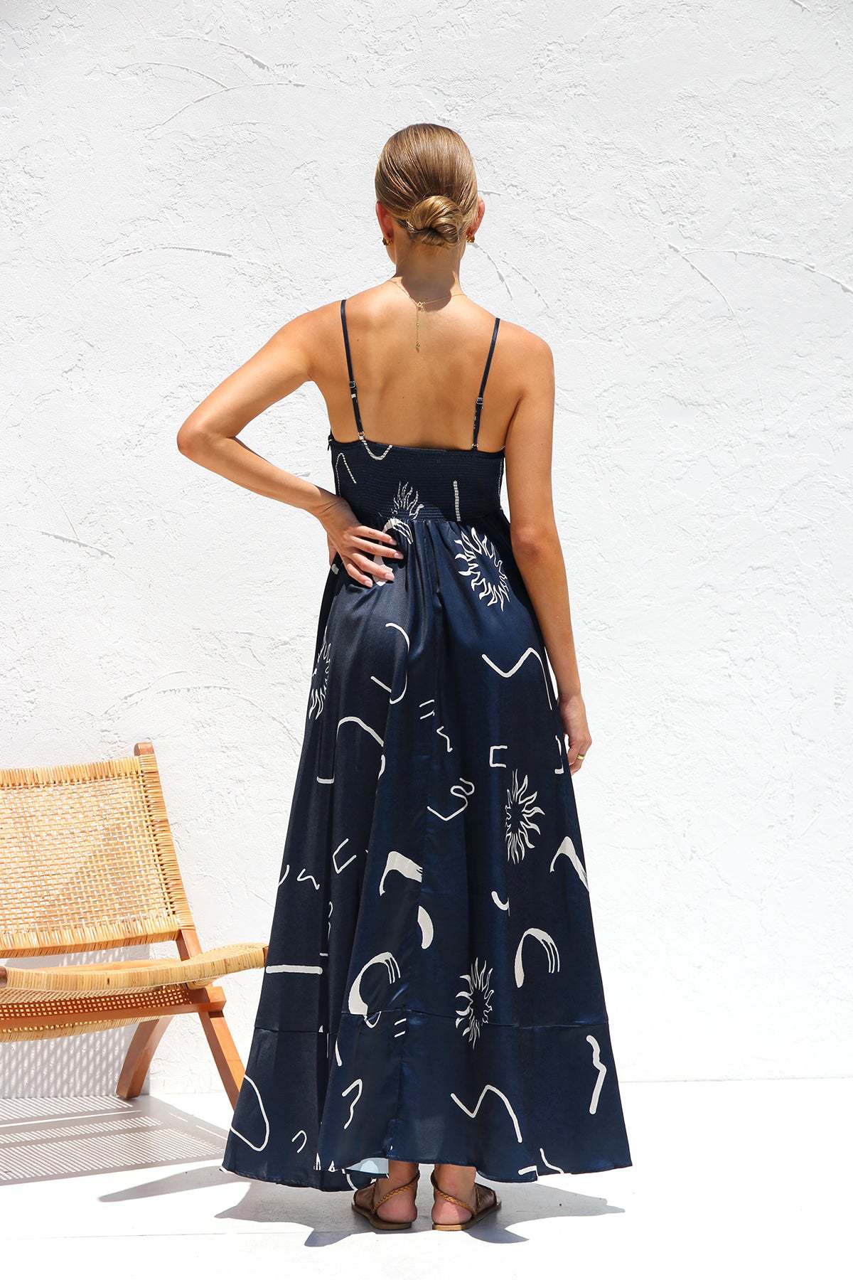 CHANTAL | Zomerse Maxi Jurk Voor Dames Met Grafische Print - Ibiza Style & Comfortabel