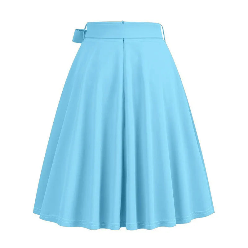 LOU | Elegante Dames A-lijn Midirok met Zijstrik – Hoog Getailleerd & Flatterend Silhouet