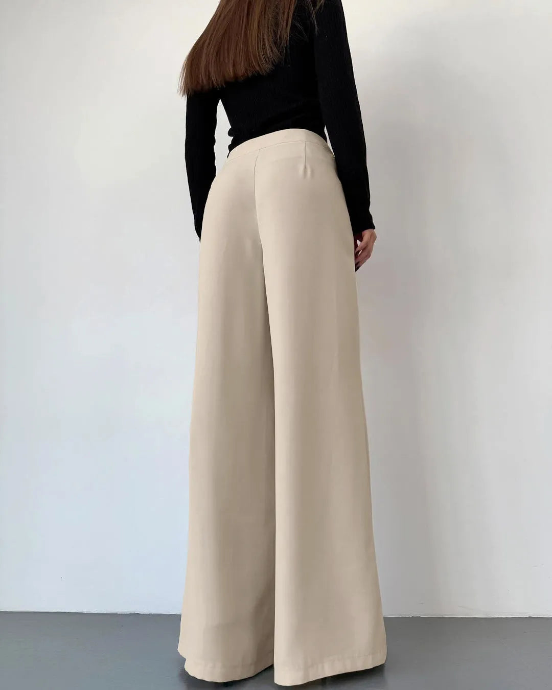 MATHILDE | Elegant Wijde Pantalon Voor Dames Met Uniek Taille-Detail – Comfort & Klasse Gecombineerd!