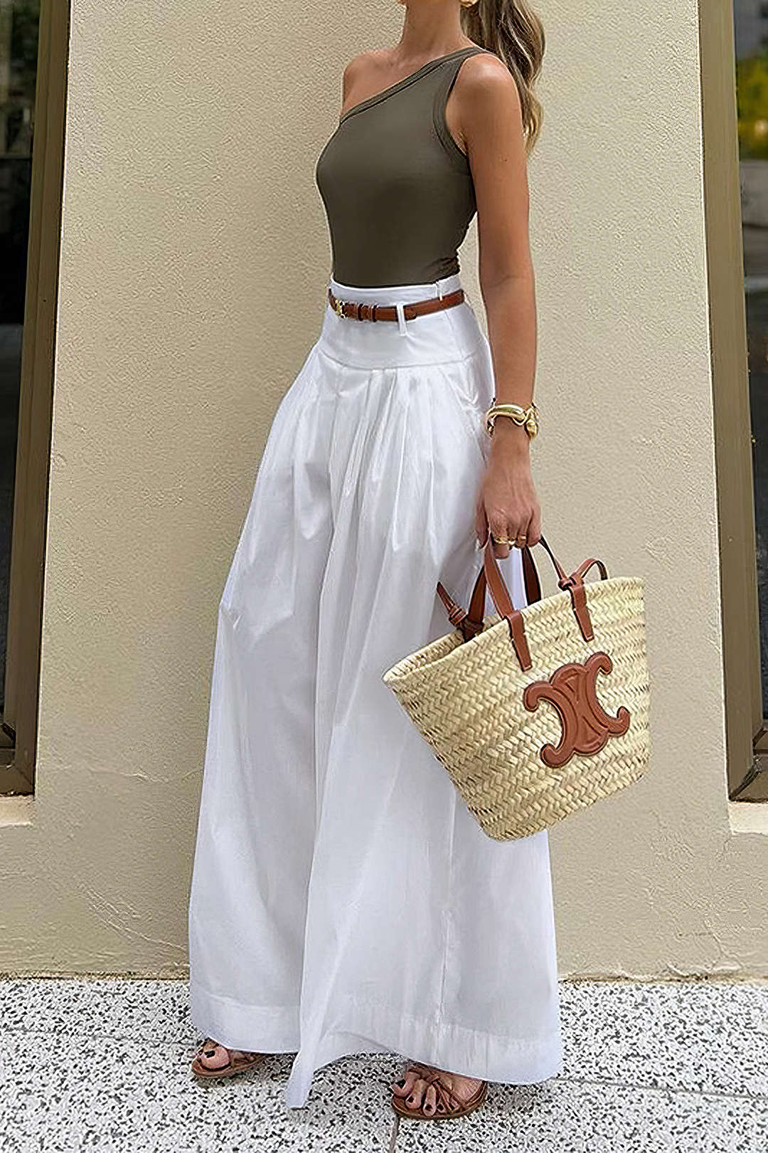 MONA | Elegante Witte Broek Voor Dames Met Wijde Pijpen - Zomers, Luchtig & Comfortabel