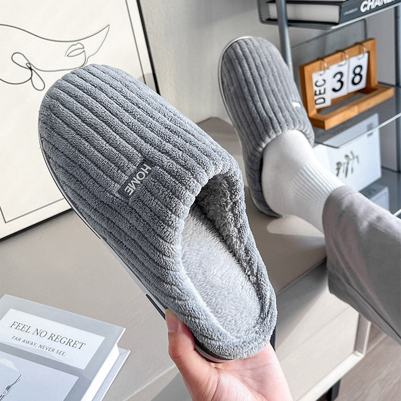 Warme Pantoffels Met Anti slip zool en Ribbel Design – Comfort, Warmte & Stijl voor Thuis