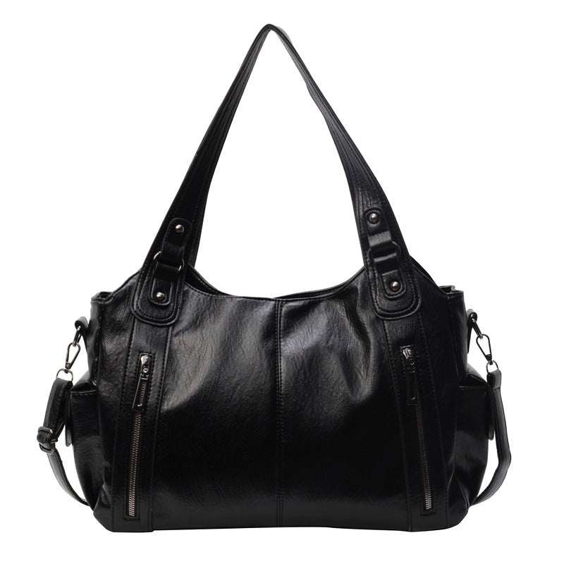 VIVIAN | Stoere Leren Dames Tas Met Uniek Design & Ritsen – Strak, Modieus & Handig