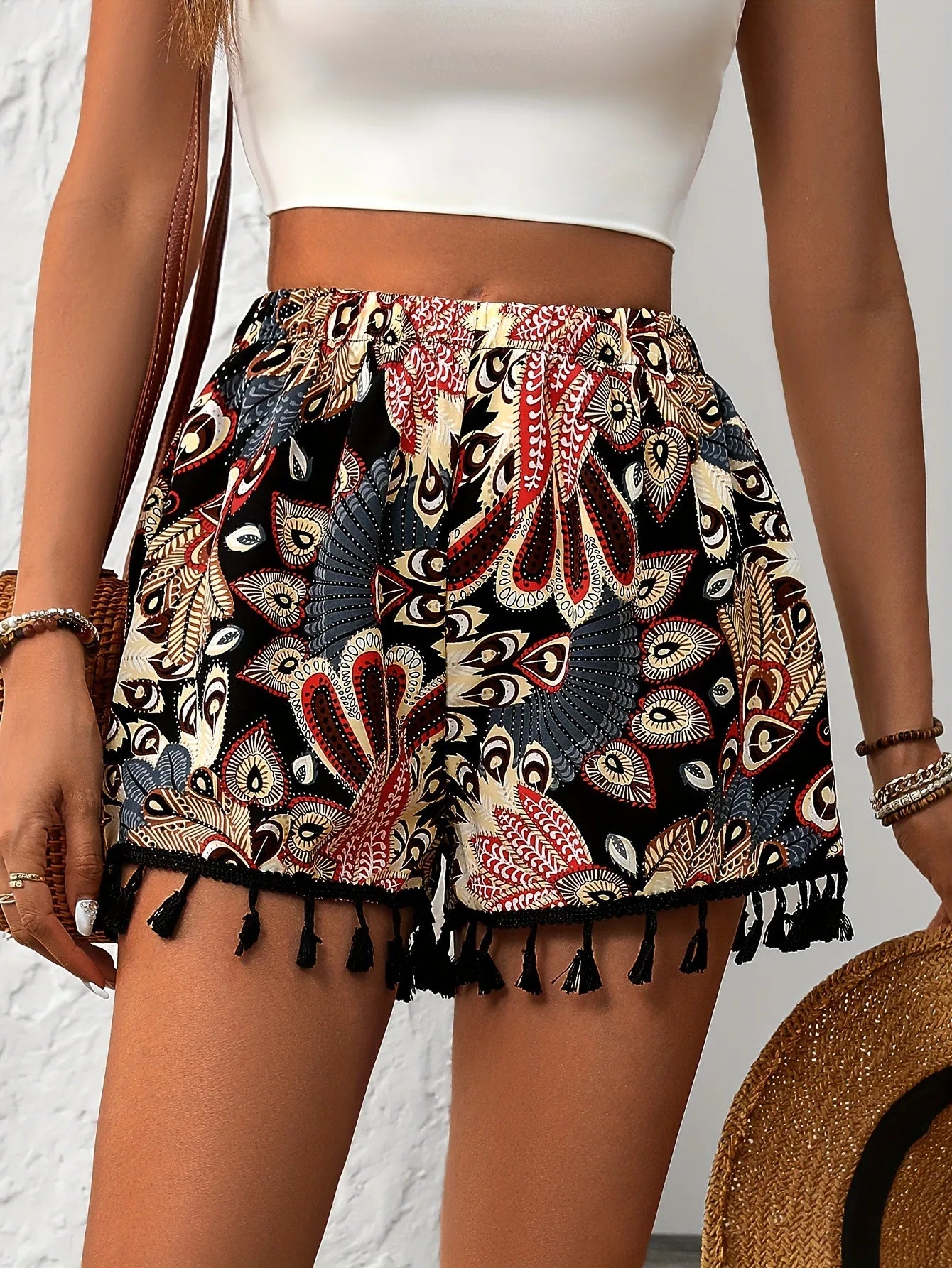 ZARA | Luchtig Dames Zomerbroekje met Boho Print en Kwastjes - Zomers, Stijlvol & Comfortabel