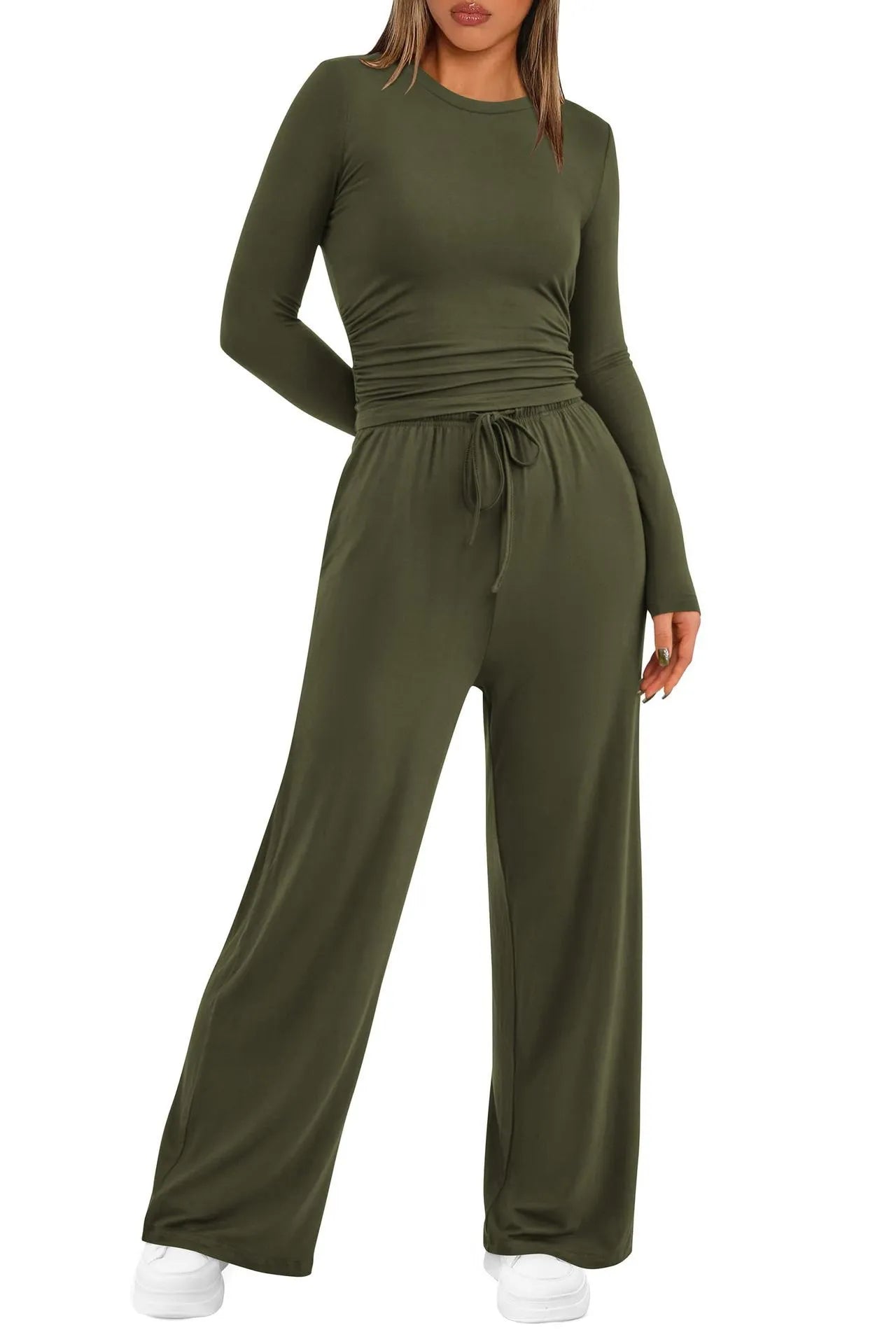 LIEKE | 2-Delige Lounge-Set Voor Dames – Zacht, Ademend & Perfect Voor Comfortabele Herfst Dagen