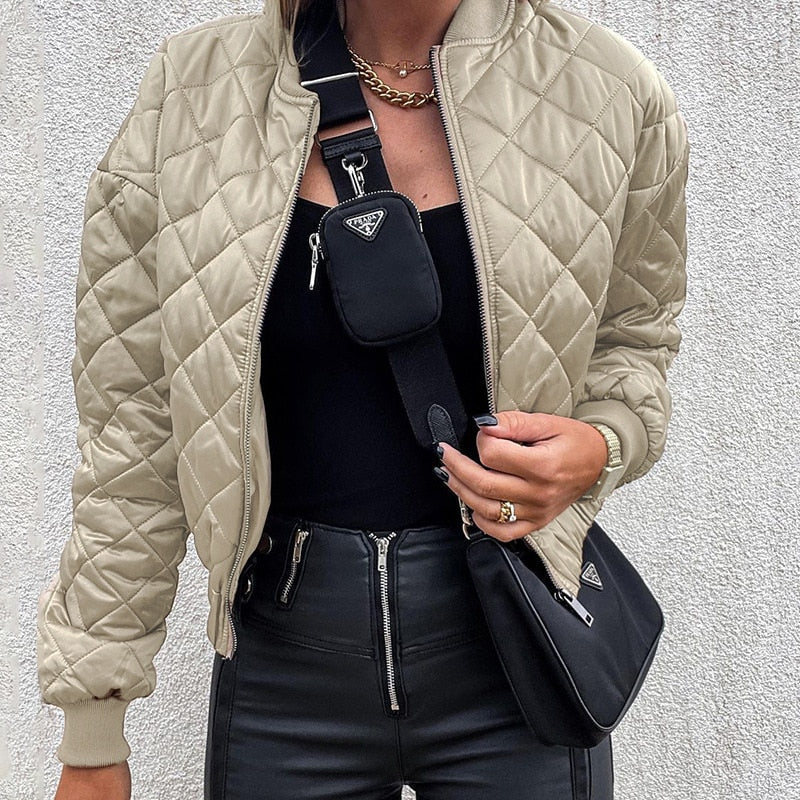 Dames Bomber Jack Met Patroon – Herfststijl Met Comfort En Warmte