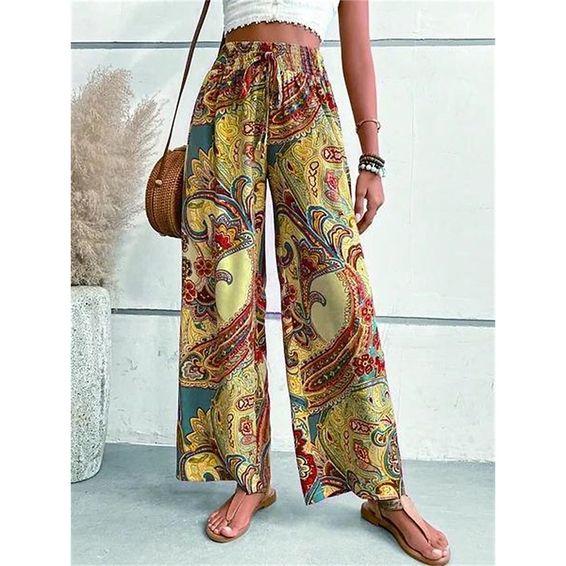 YALINA | Boho Zomer Broek Voor Dames - Luchtig & Modieus