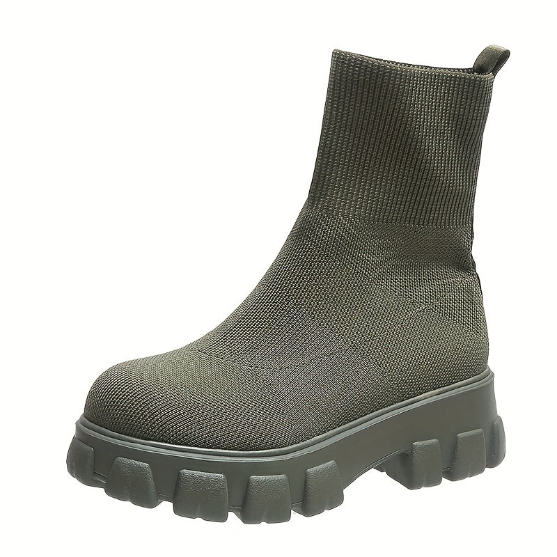 LOWEN | Casual Stretch Boots Voor Dames Met Dikke Zool - Stijlvol & Comfortabel