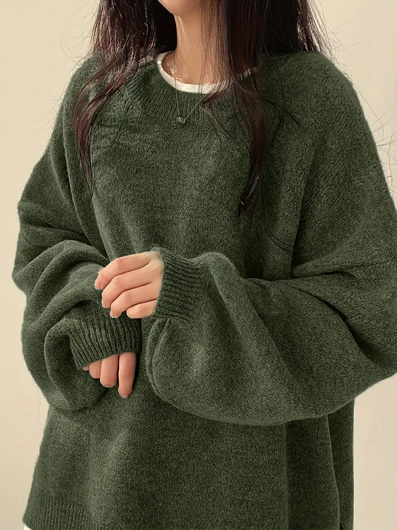 MARISKA | Oversized Damestrui Met Ballonmouwen – Heerlijk Warm, Zacht, Herfst & Winter