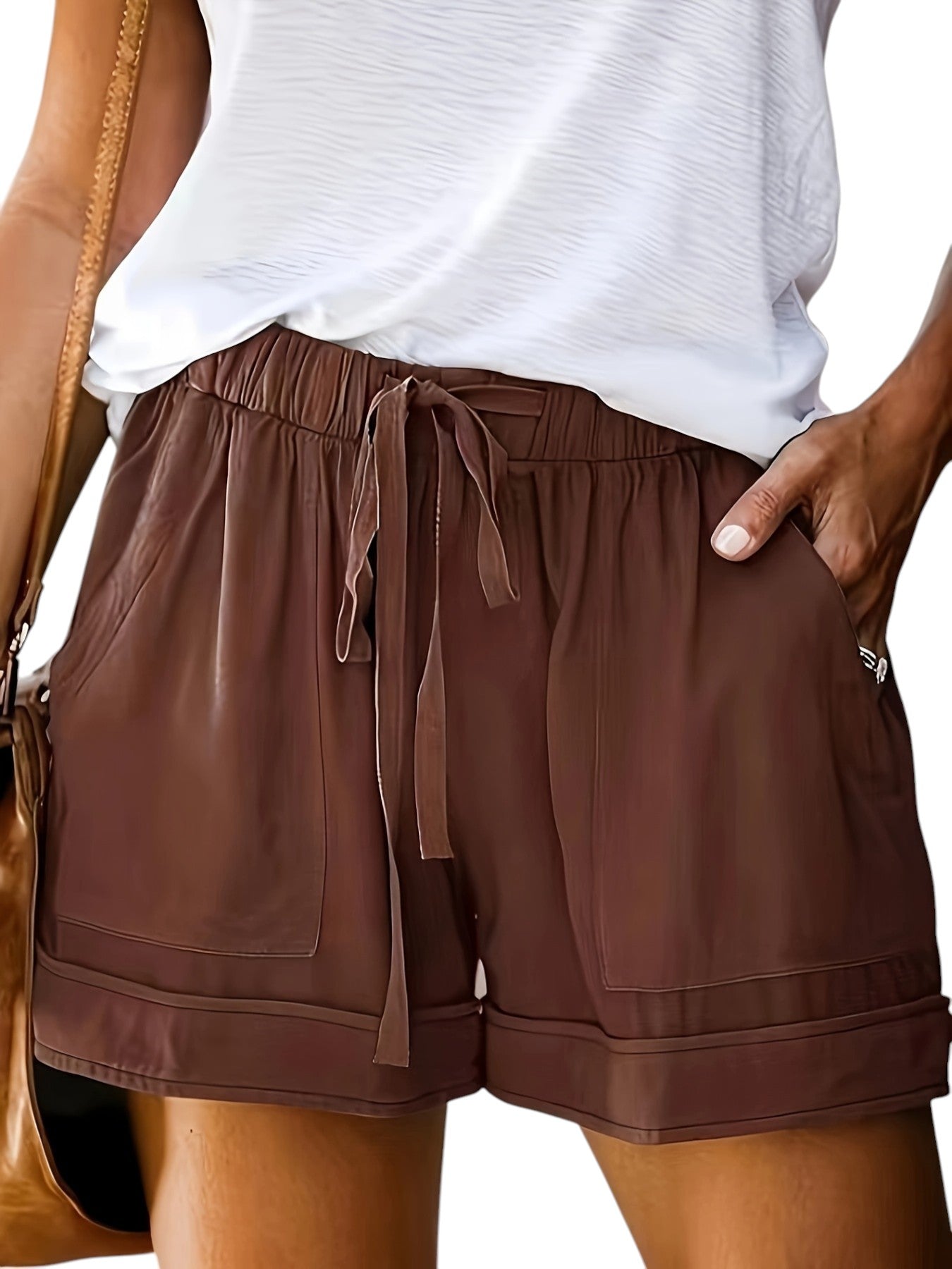LEONA | Luchtige Dames Zomer Shorts met Elastische Tailleband & Zakken - Luchtig & Zomers