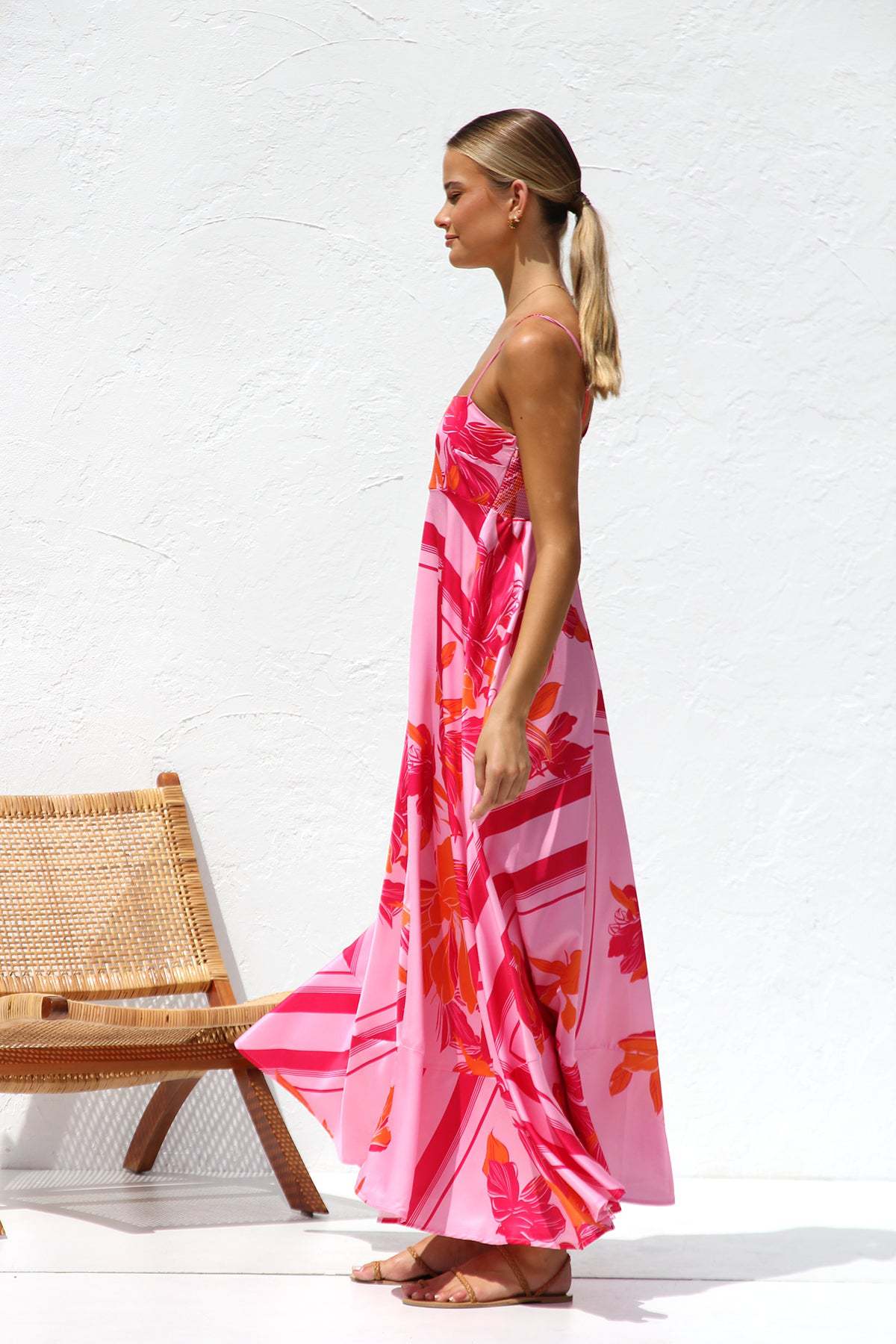CHANTAL | Zomerse Maxi Jurk Voor Dames Met Grafische Print - Ibiza Style & Comfortabel