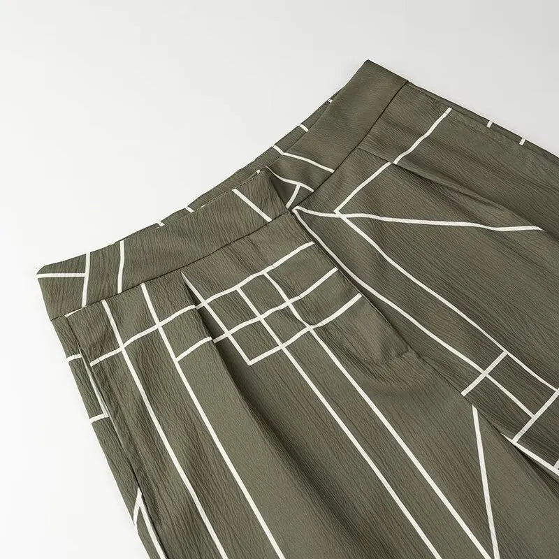 LINA | Losvallende Dames Broek Met Grafisch Design – Luchtig, Stijlvol & Perfect Voor Zomerlooks