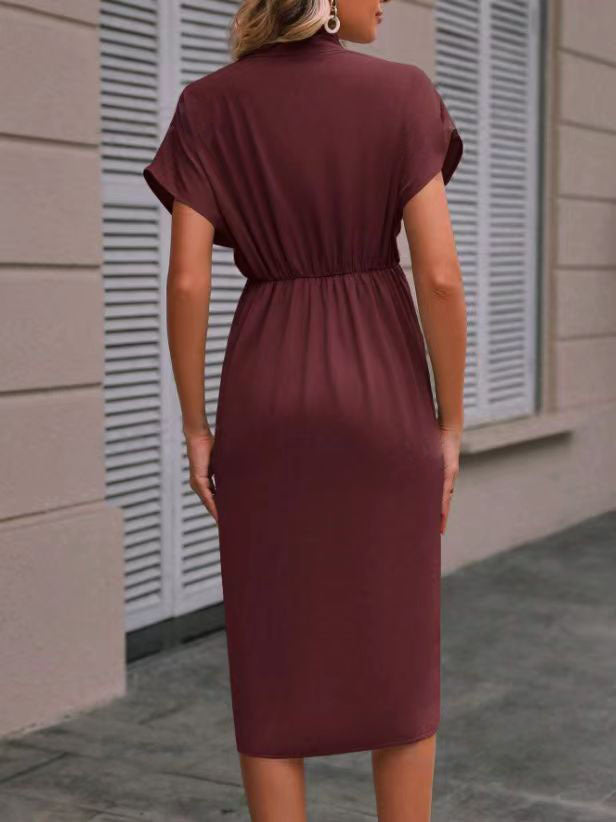FLORISSE | Dames Midi Jurk – Zacht, Stijlvol & Veelzijdig