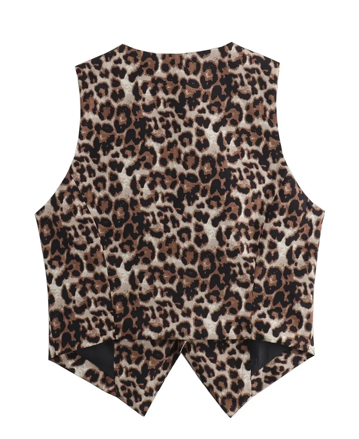 DARIA | Getailleerd Dames Gilet Met Panterprint En Diepe V-Hals – Gedurft, Chic, Vrouwelijk