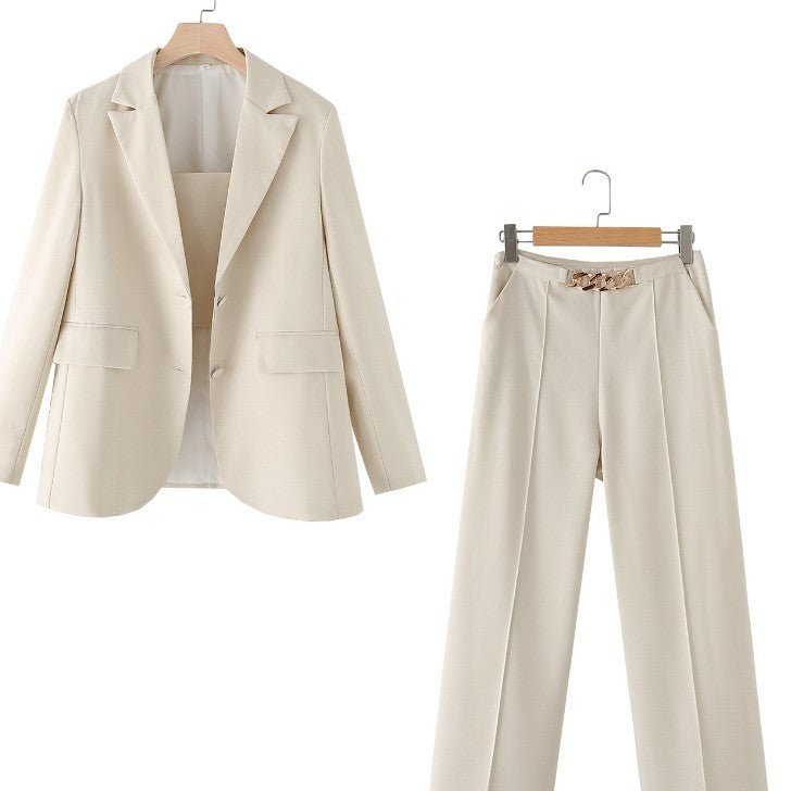 NAYA | Luxe 3-Delige Dames Zomerset met Kettingbandjes & Blazer