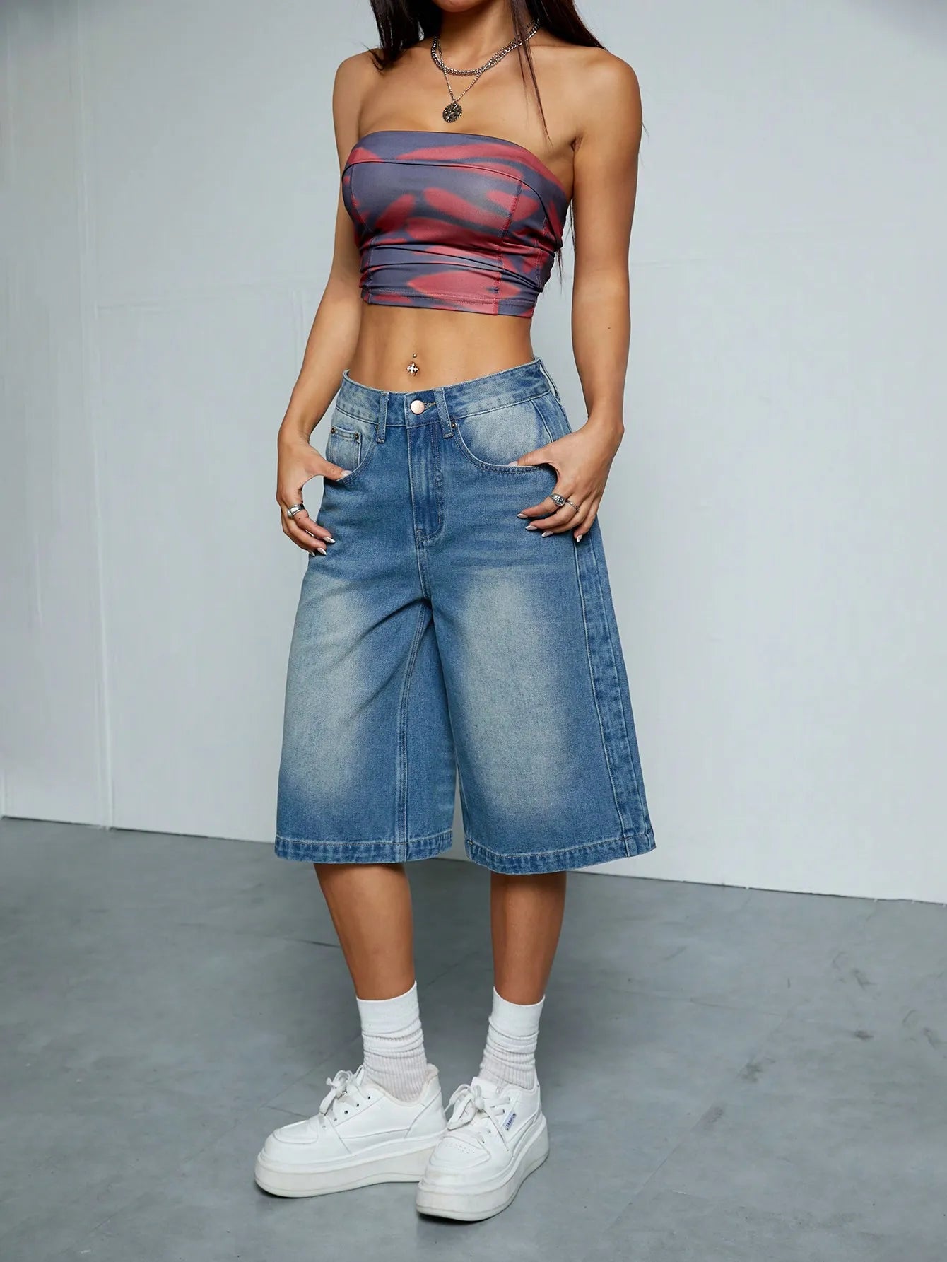 ZINA | Oversized Denim Short voor Dames met Nonchalante Fit - Populair, Stijlvol & Comfortabel