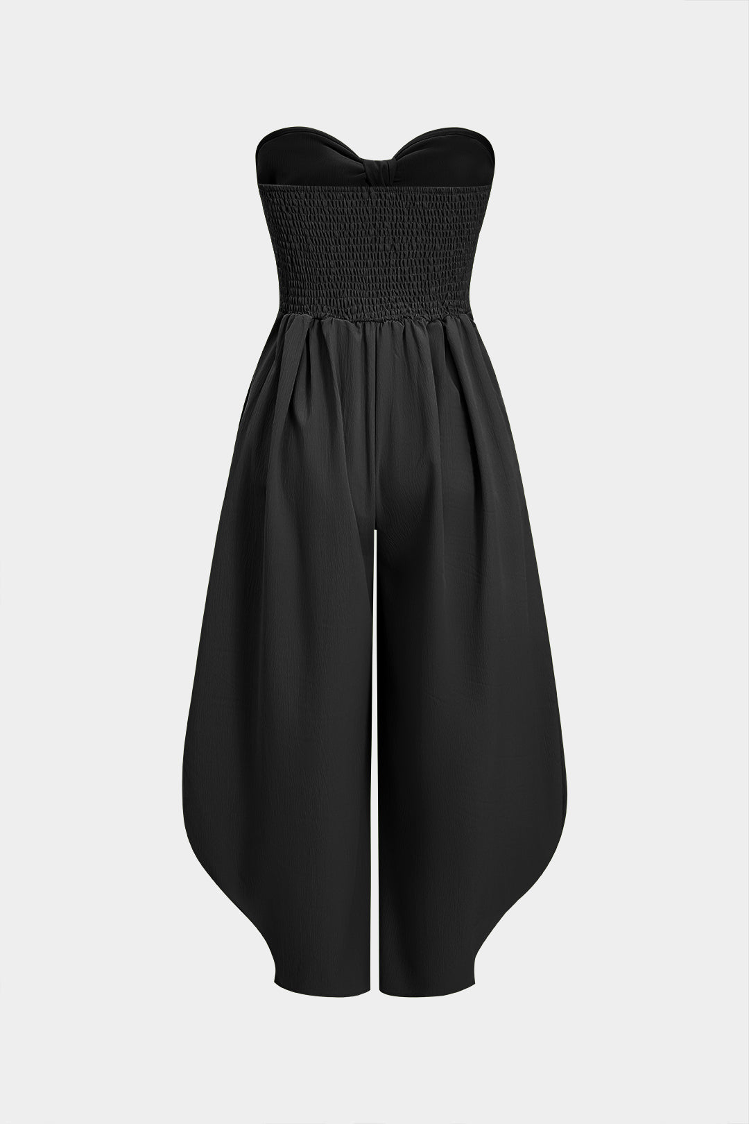 CILOU | Tijdloos Strapless Jumpsuit Voor Dames Met Strik & Wijde Pijpen - Elegant & Comfort
