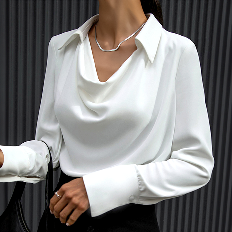 MILANA | Elegante Zijdeachtige Damesblouse – Vrouwelijk, Luxe & Comfortabel