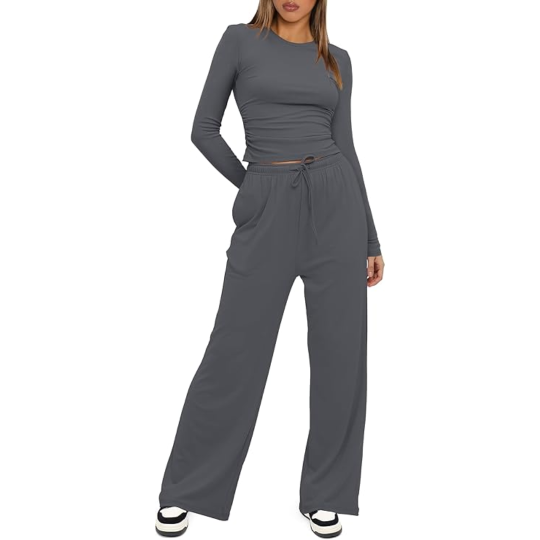 LIEKE | 2-Delige Lounge-Set Voor Dames – Zacht, Ademend & Perfect Voor Comfortabele Herfst Dagen