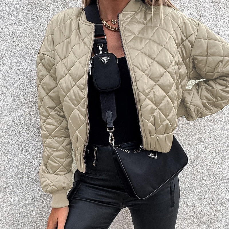 Dames Bomber Jack Met Patroon – Herfststijl Met Comfort En Warmte