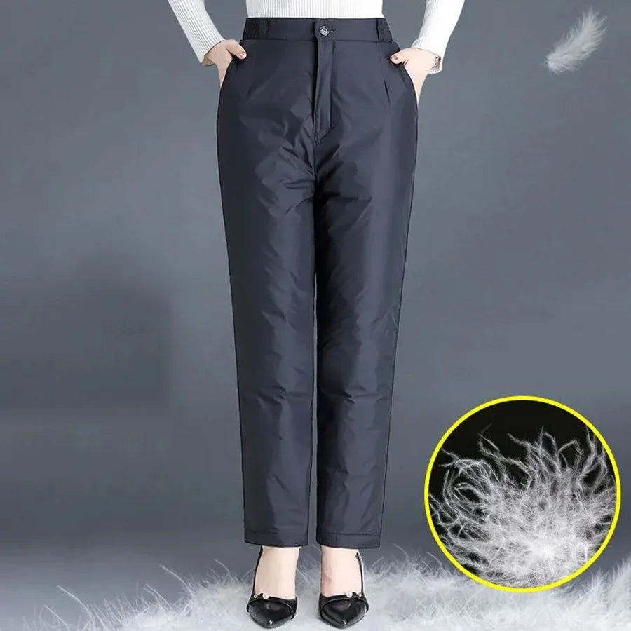 Winter Broek Voor Dames In Grote Maten | Warme Rechte Winterpants Met Thermovoering