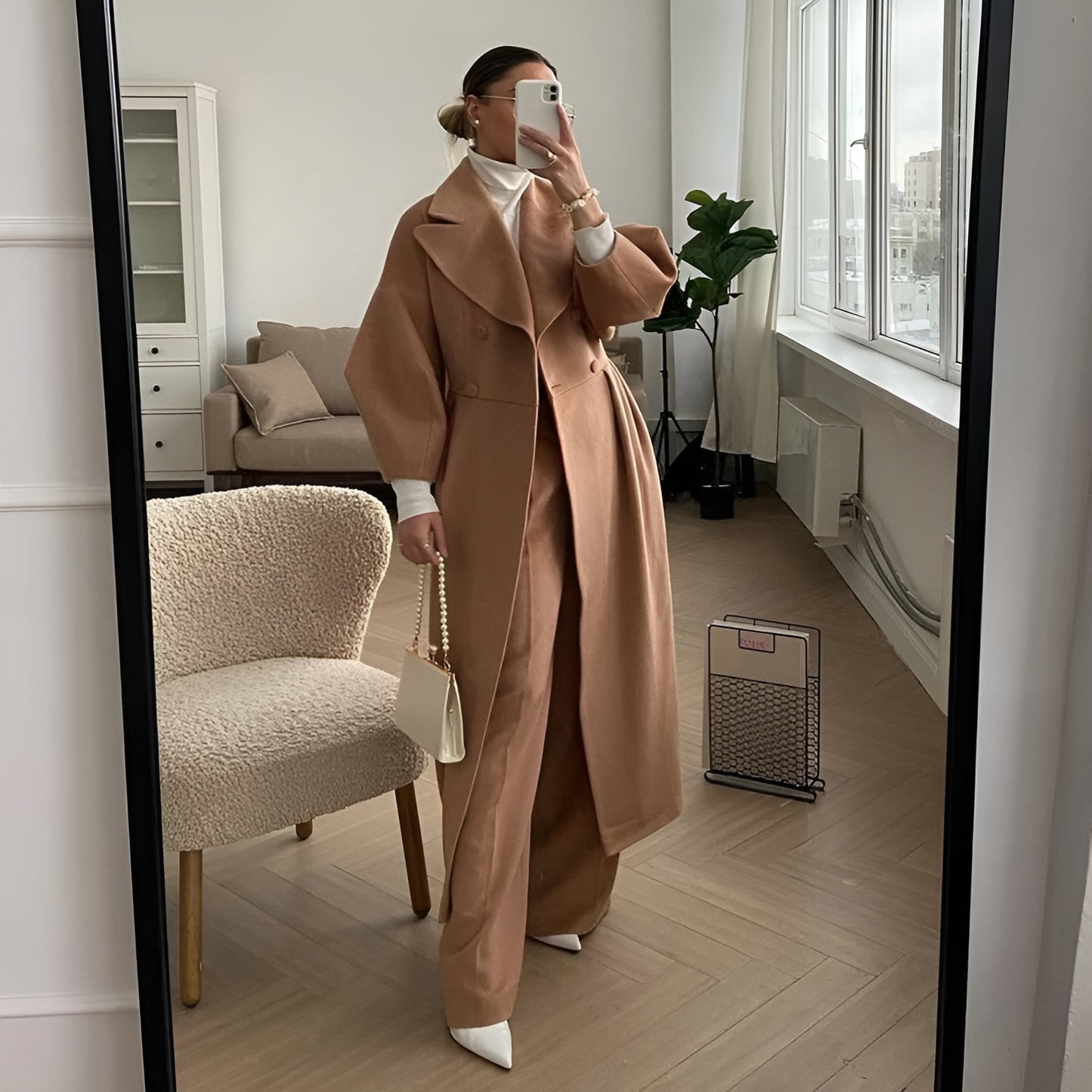 Dames Lange Wollen Mantel – Stijlvol, Warm & Perfect Voor De Herfst