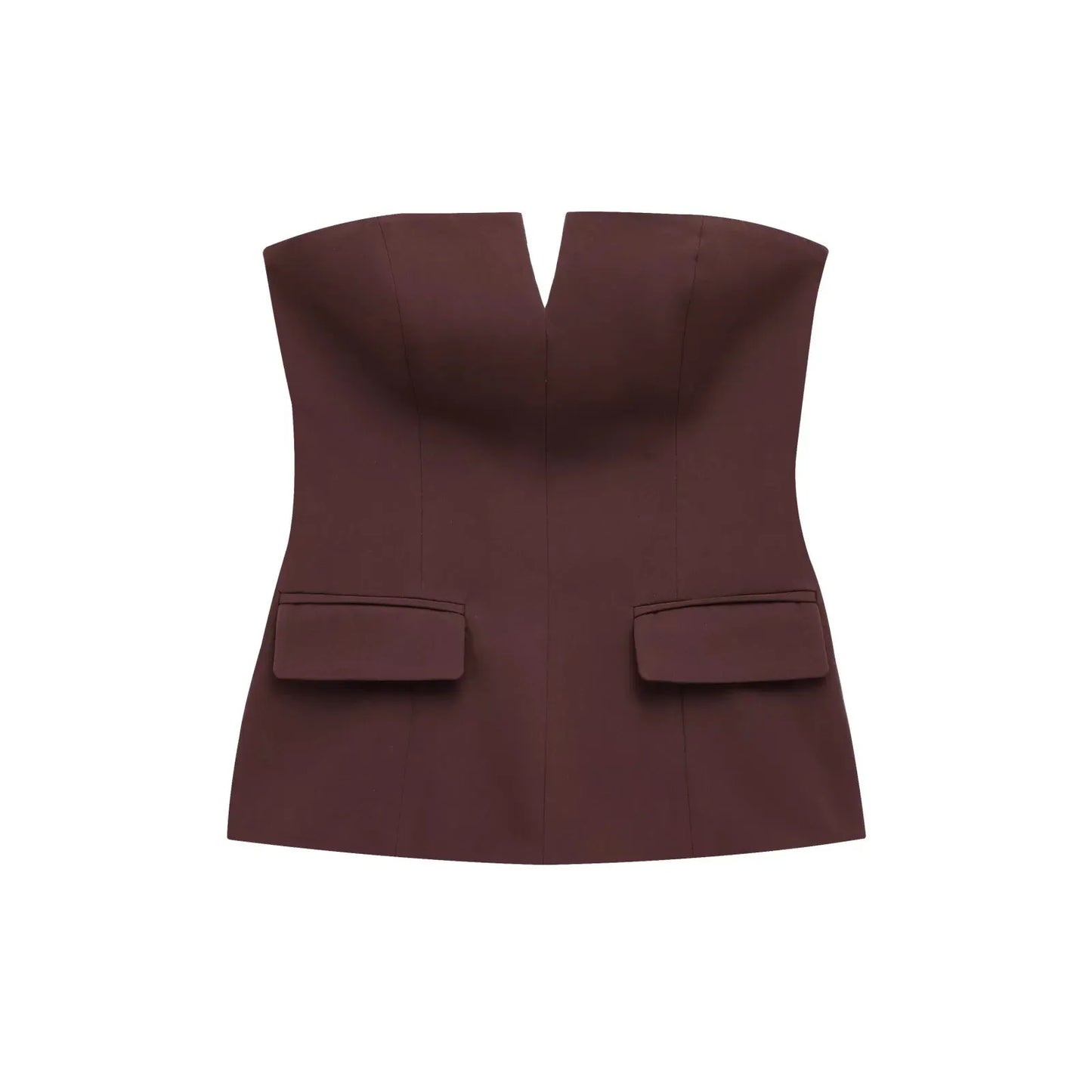 MILA | Luxe Strapless Dames Top Met V-Hals En Antislip Detail – Elegant, Comfortabel & Blijft Perfect Zitten