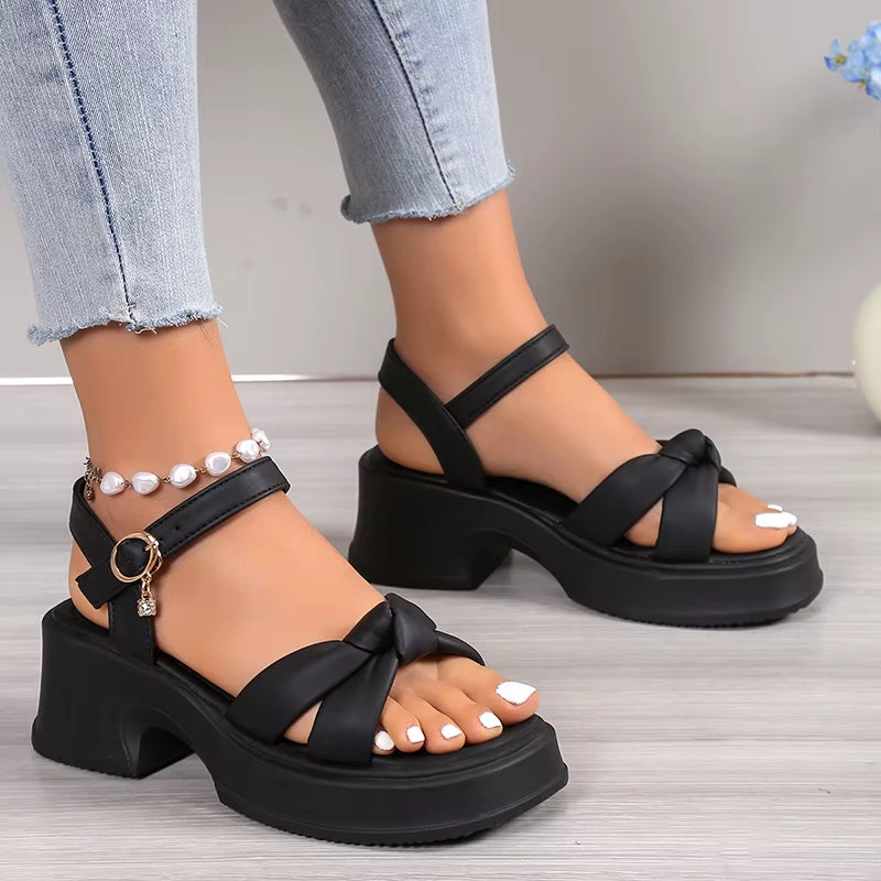 DANIELLE | Comfortabele Plateau Sandalen Met Gekruiste Band Voor Dames - Stijl & Comfort