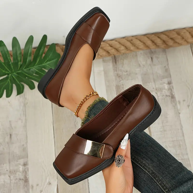 ELISE | Elegante Dames Loafers Met Gouden Accent – Modern, Comfortabel & Perfect Voor Elke Look