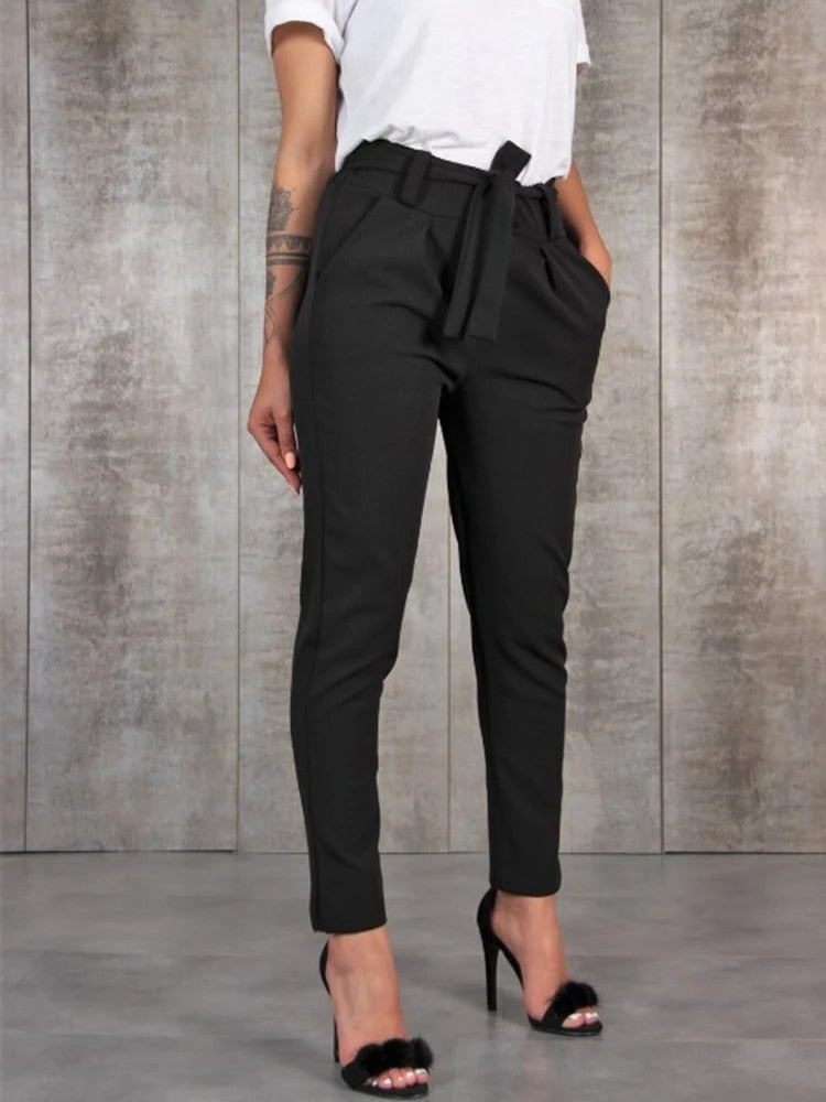 TILDA | Dames Broek met Elegante Strik Riem - Chic & Comfortabel
