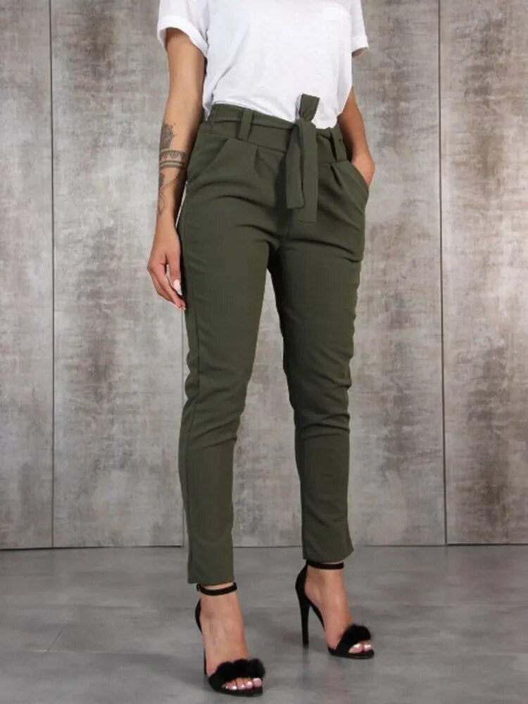 TILDA | Dames Broek met Elegante Strik Riem - Chic & Comfortabel