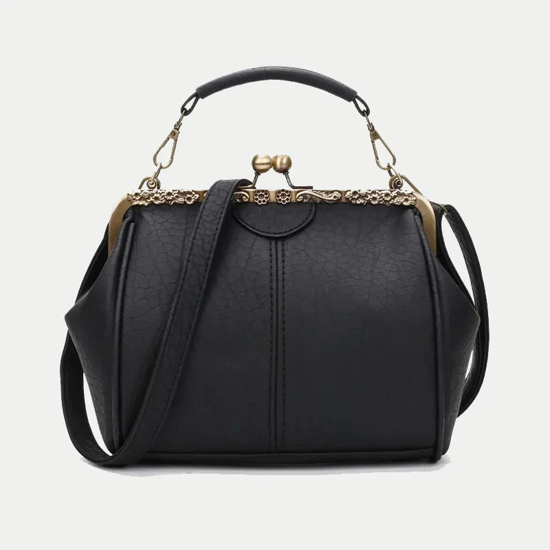 COBY | Klassieke Handtas Met Clip Sluiting Voor Dames - Tijdloos, Elegant & Luxe