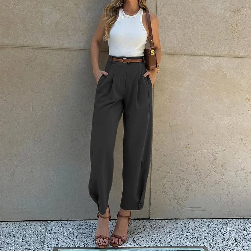 KANA | High Waist Wide Leg Broek – Elegant, Comfortabel & Tijdloos Mooi