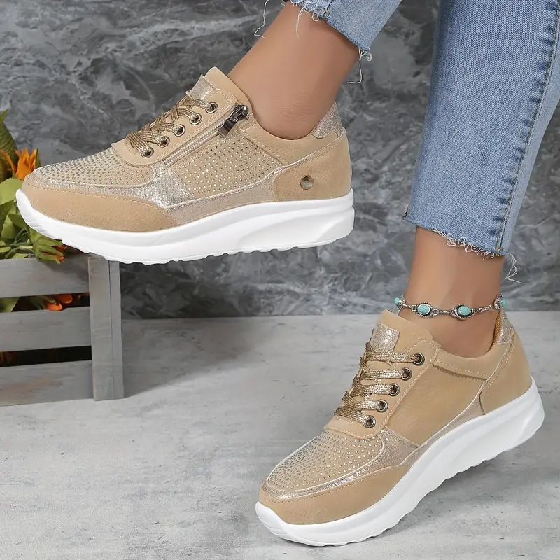 ASHLEY | Stevige & Comfortabele Dames Sneakers Met Rits - Stevig, Sportief & Stijlvol