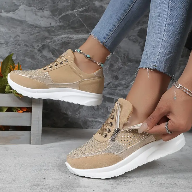 ASHLEY | Stevige & Comfortabele Dames Sneakers Met Rits - Stevig, Sportief & Stijlvol