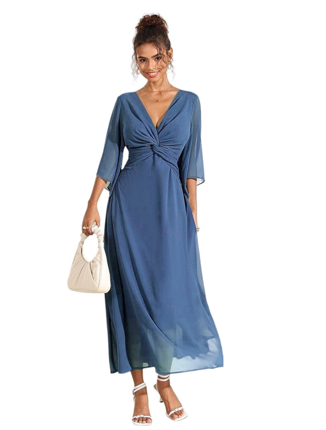 CELINE | Elegante Cocktail Maxi Jurk Voor Dames Met Tijdloze Pasvorm & Uniek Borst Design