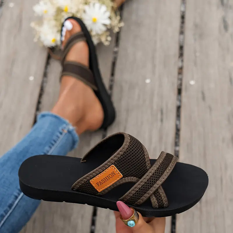 MAE | Luchtige Ergonomische Dames Slippers Met Verhoogde Hak – Ademend, Comfortabel & Ideaal Voor De Zomer