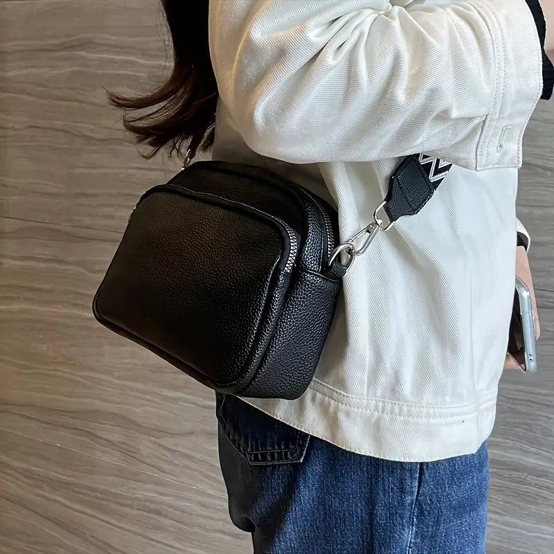 INÈS | Compacte Dames Crossbody Tas Met Brede Band – Praktisch, Chic & Ideaal Voor Onderweg