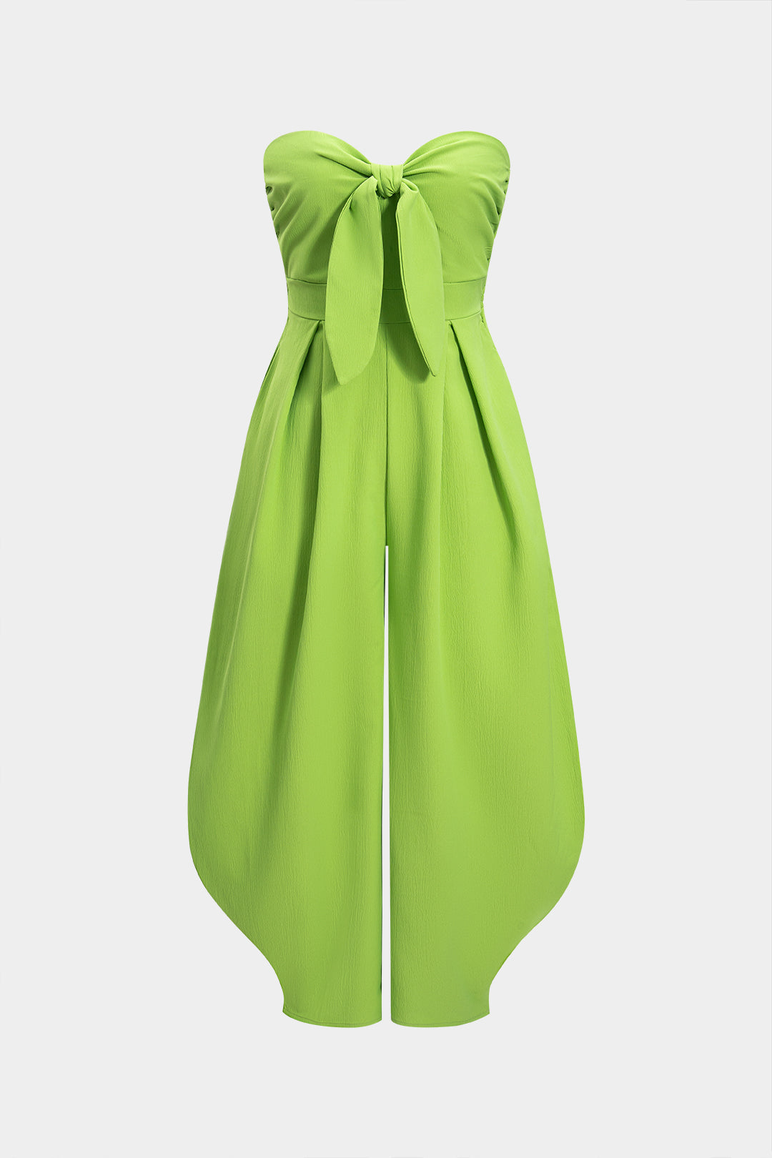 CILOU | Tijdloos Strapless Jumpsuit Voor Dames Met Strik & Wijde Pijpen - Elegant & Comfort