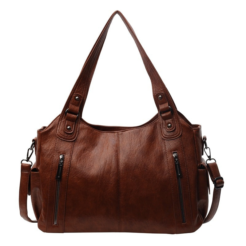 VIVIAN | Stoere Leren Dames Tas Met Uniek Design & Ritsen – Strak, Modieus & Handig