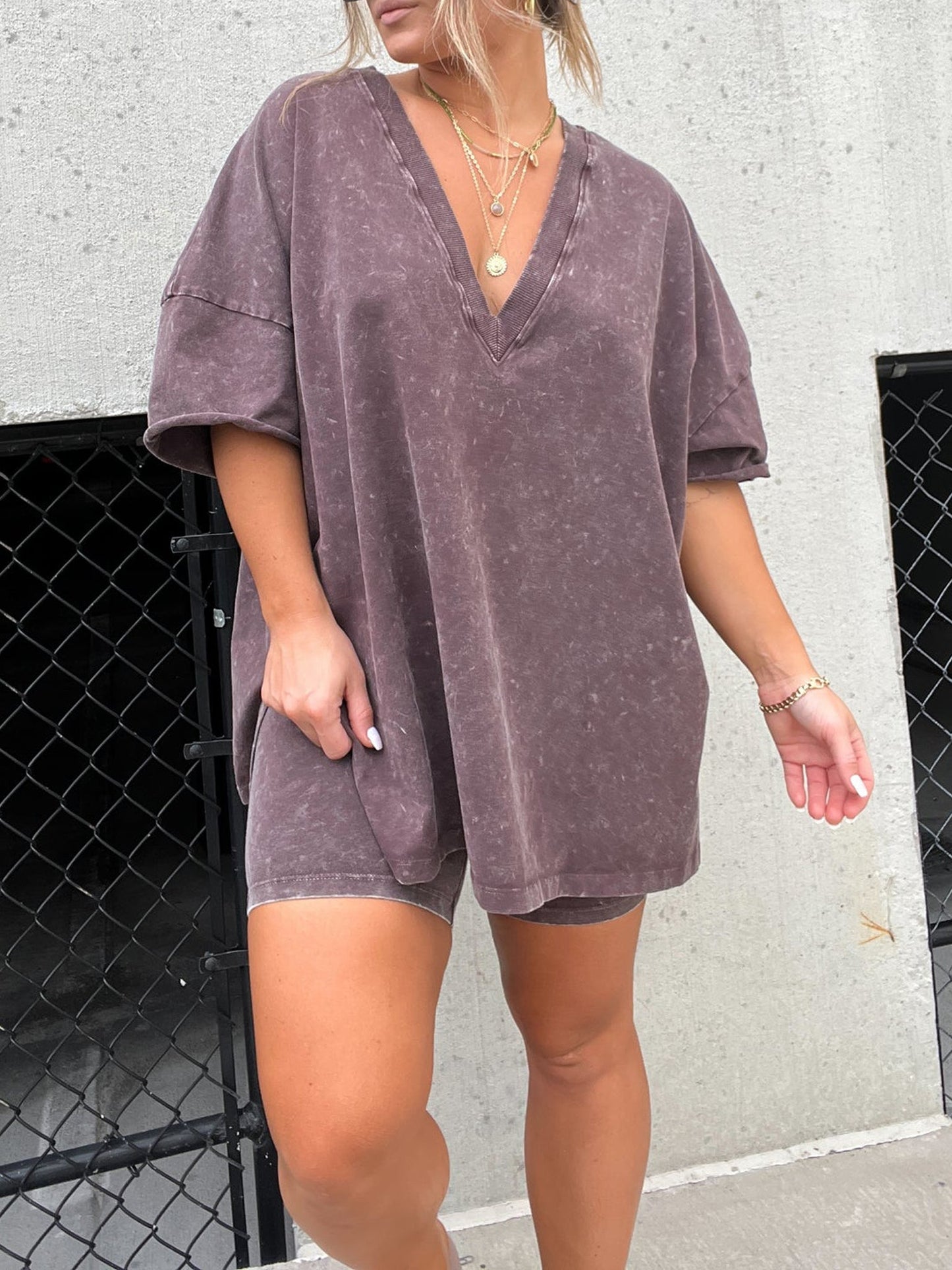 TOVA | Tweedelige Dames Comfort Set - Oversized Shirt Met Sportief Broekje