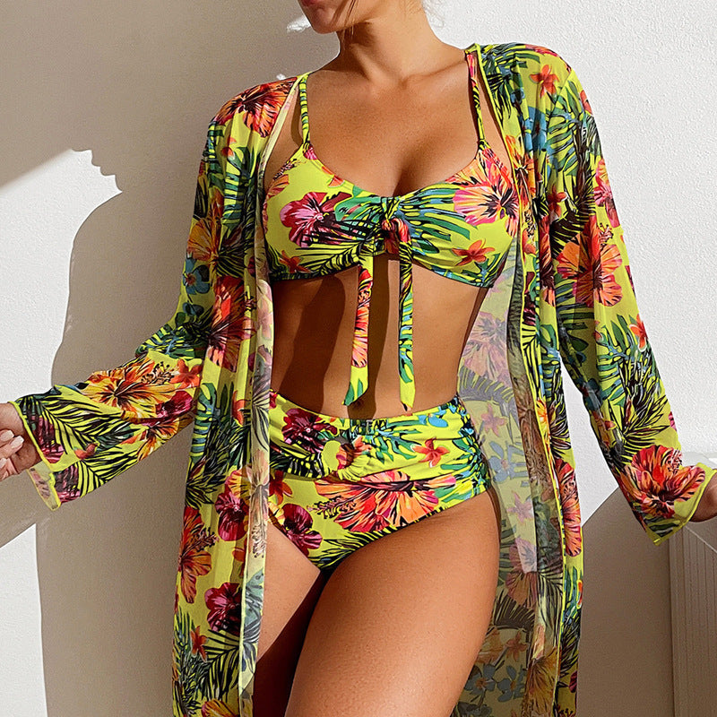 BELINDA | Tropische 3-Delige Bikini set – Zomers, Strand & Vakantie