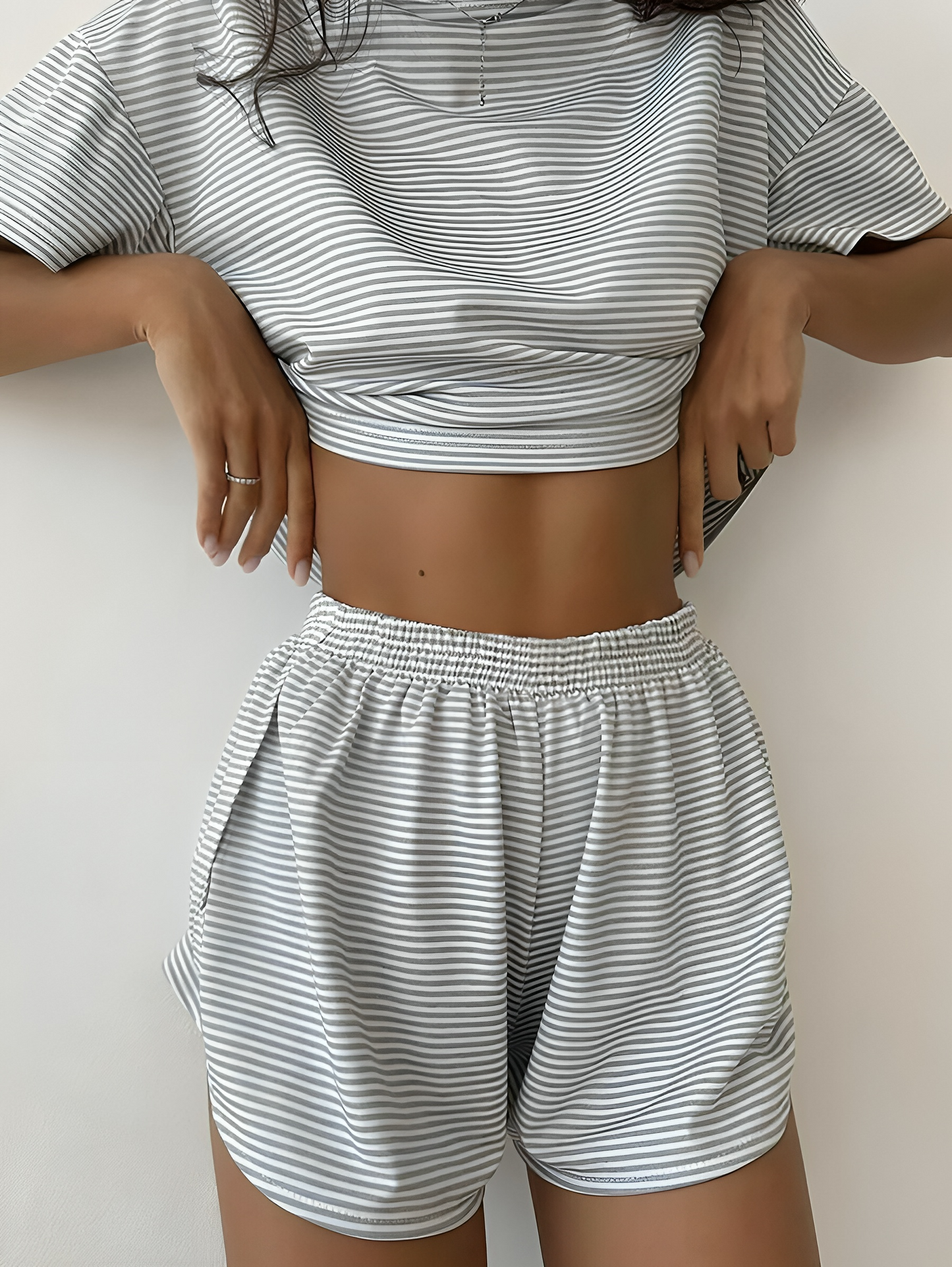 JUDIT | Luchtige Dames Set Met Streeppatroon En Relaxte Pasvorm – Comfortabel, Casual, Zomers