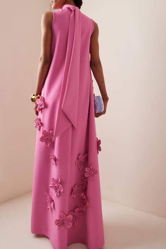 ANNICK | Maxi Jurk Voor Dames Met 3D Bloemen Design - Elegant & Stijlvol